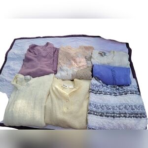 Vintage Sweater Lot 7 Pastel M L
